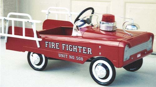 firefighter pedal car